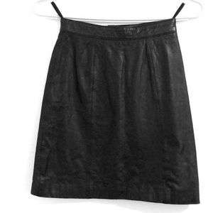 Black Vintage Leather Skirt Bermans